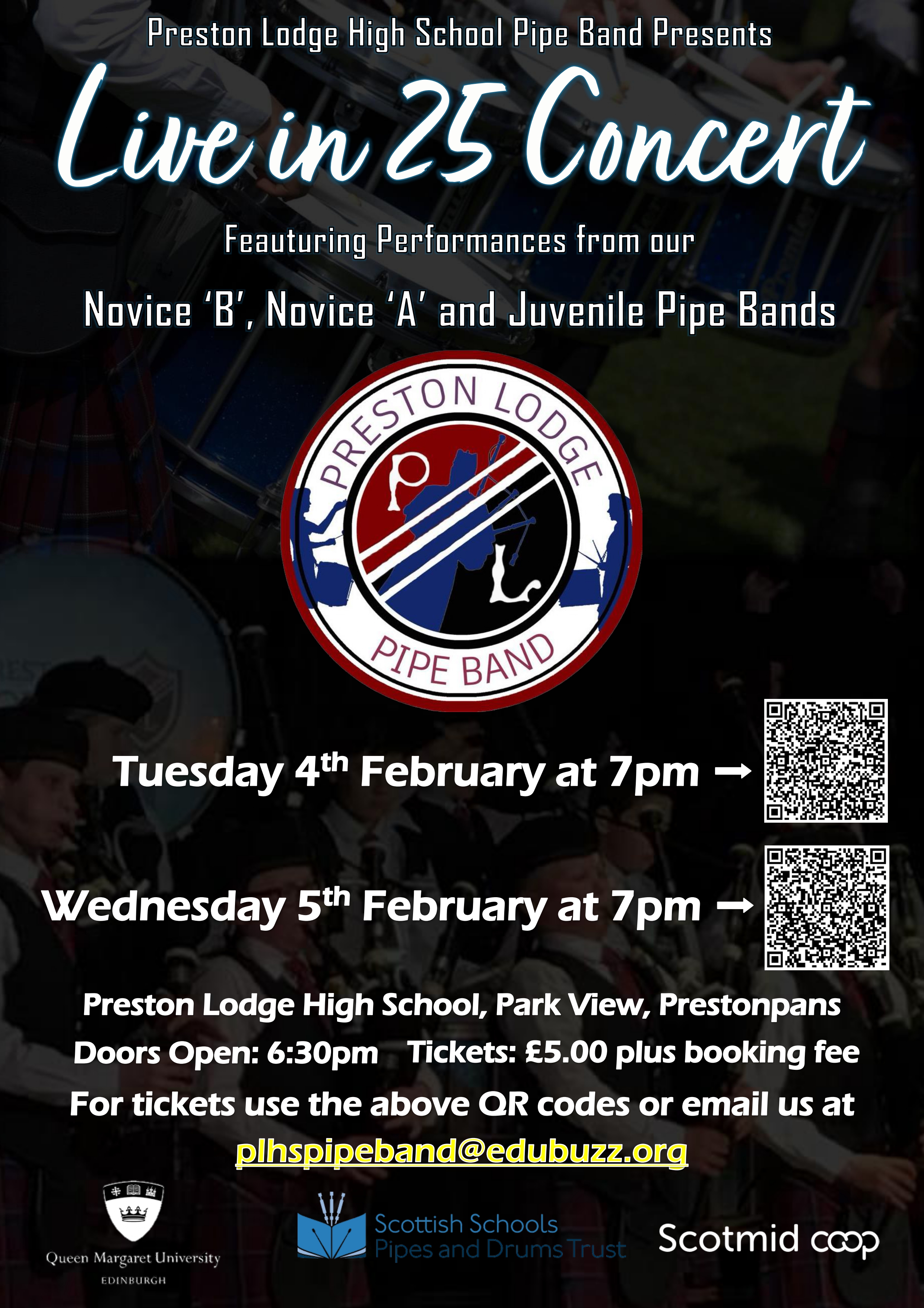 Pipe Band Concert – Live in 25 was a huge success