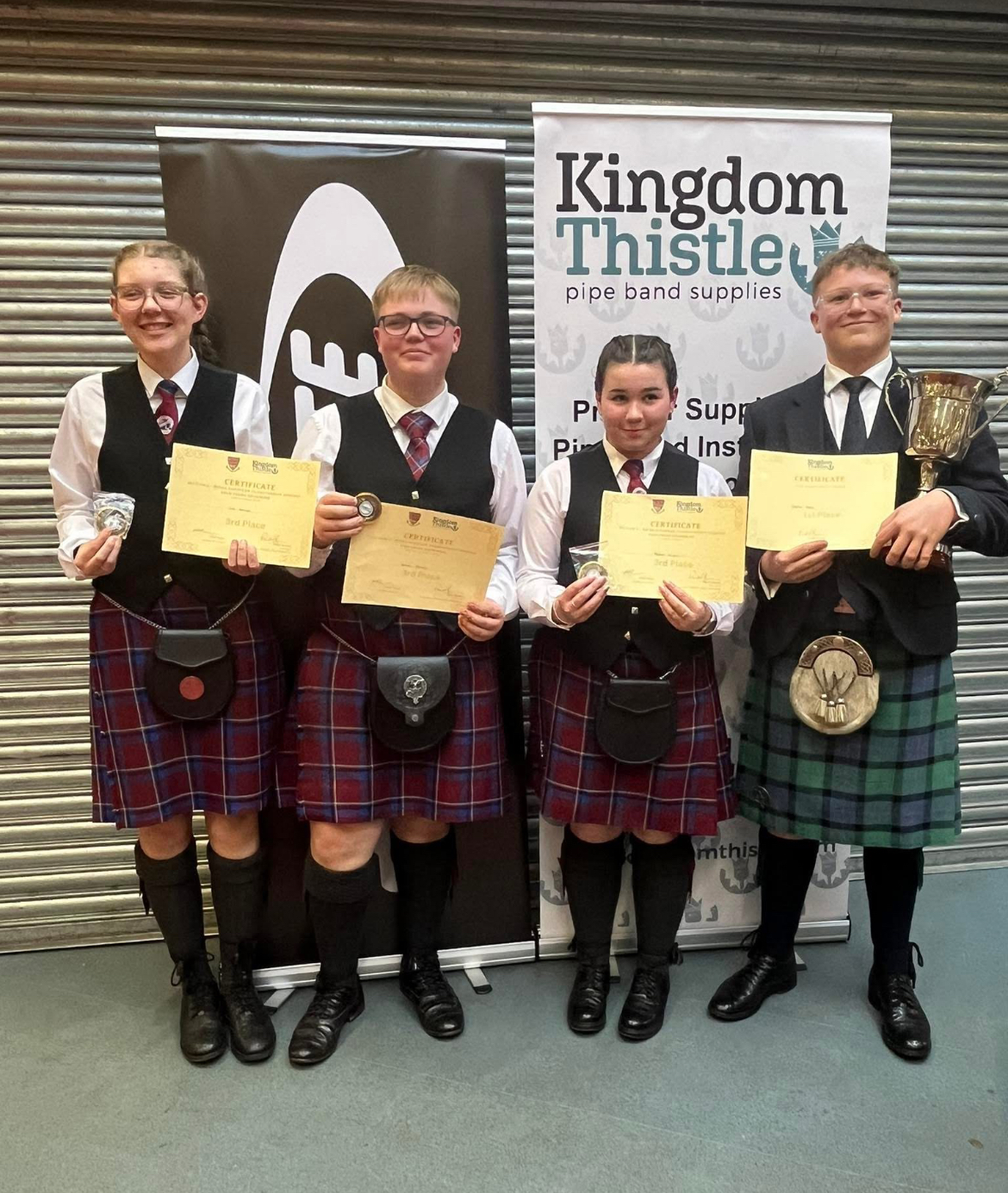 Kingdom Thistle Solo Piping and Drumming Success